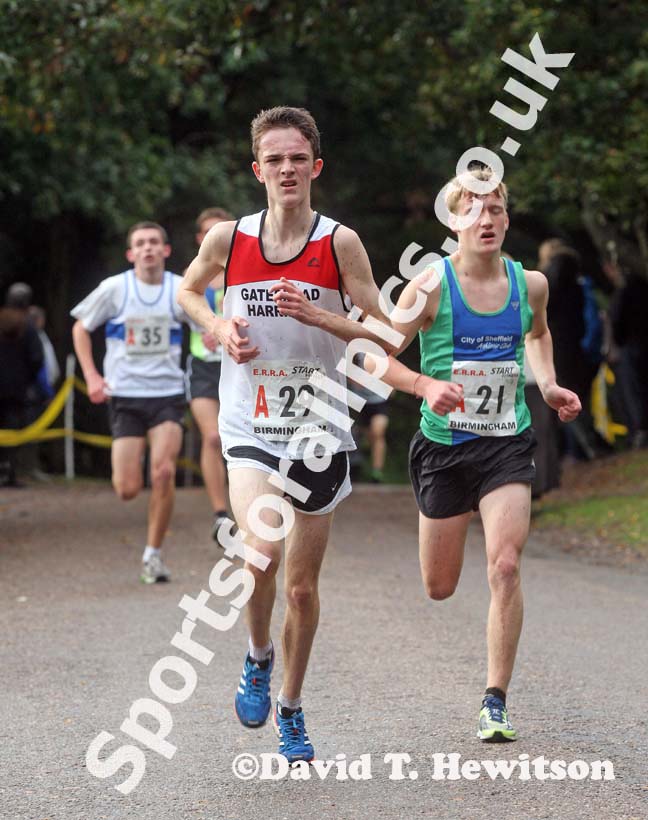 James Cripwell (Gateshead Harriers) first leg in the under-17 mens, ERRA Natioanl Athletes Road Relay. Photo: David T. Hewitson/Sports for All Pics